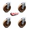 Service Caster 6 Inch High Temp Phenolic Wheel Swivel Bolt Hole Caster Set SCC-BH20S615-PHSHT-4 - alternate 6